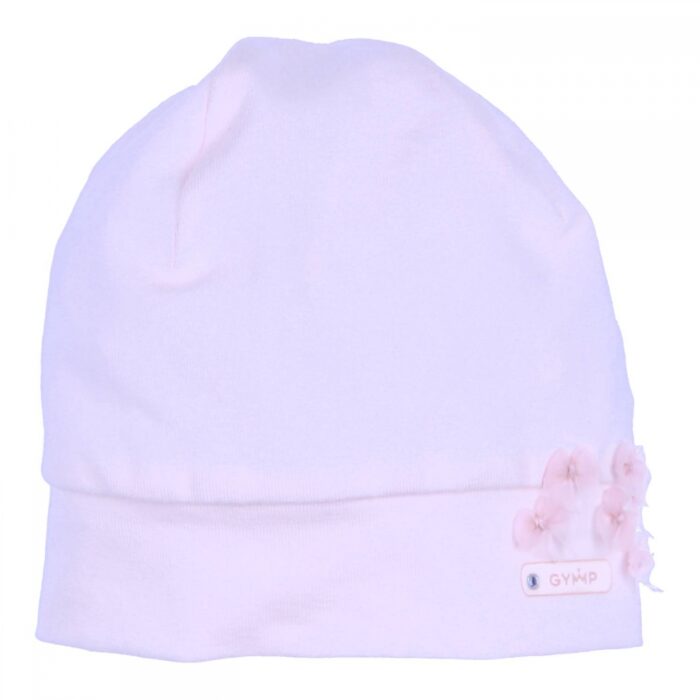 Gymp baby muts met strikjes roze