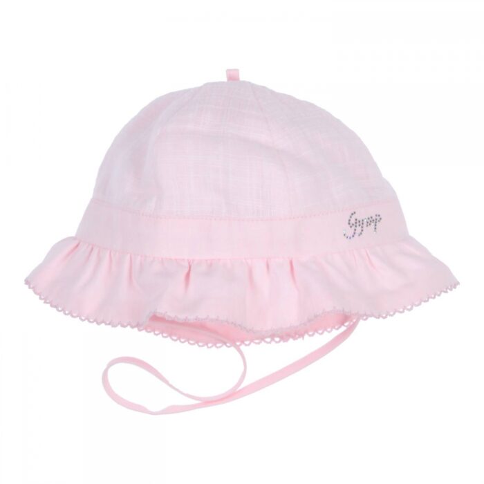 Gymp zonnehoed roze/linnen
