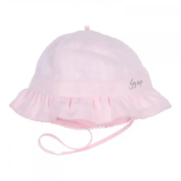 Gymp zonnehoed roze/linnen