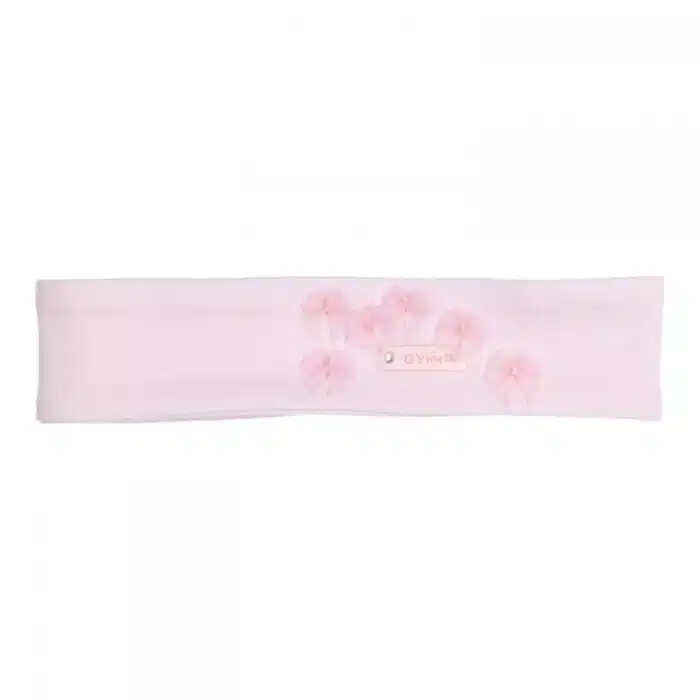 Gymp baby haarband met strikjes roze