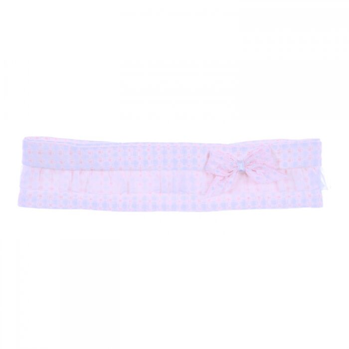 Gymp baby haarband met ruitje roze