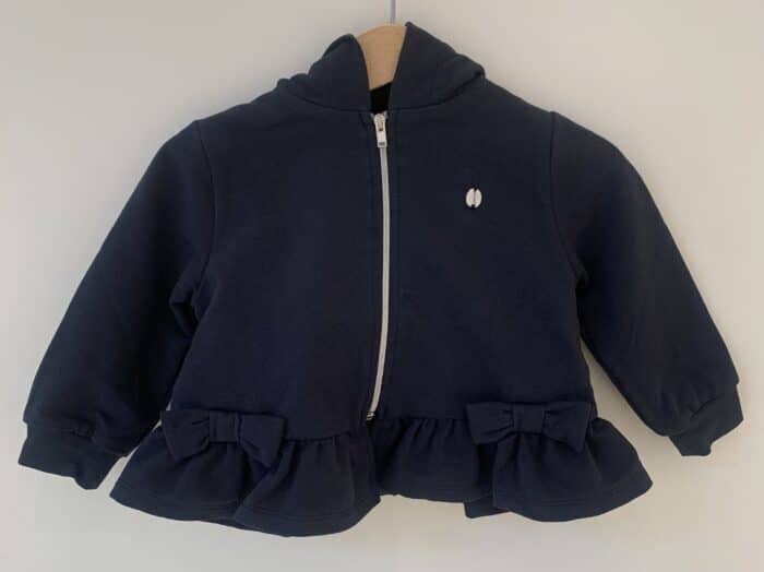 Patachou vest met roezel donkerblauw