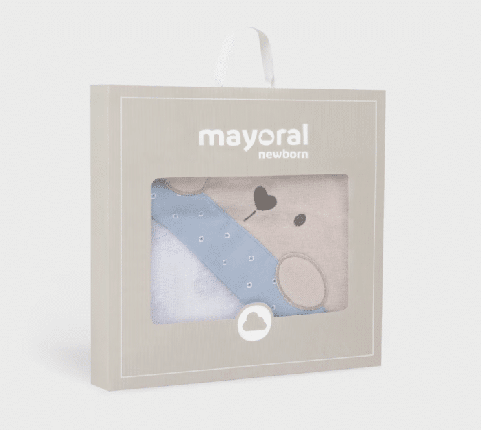 SALE Mayoral baby badcape konijn blauw - Afbeelding 3