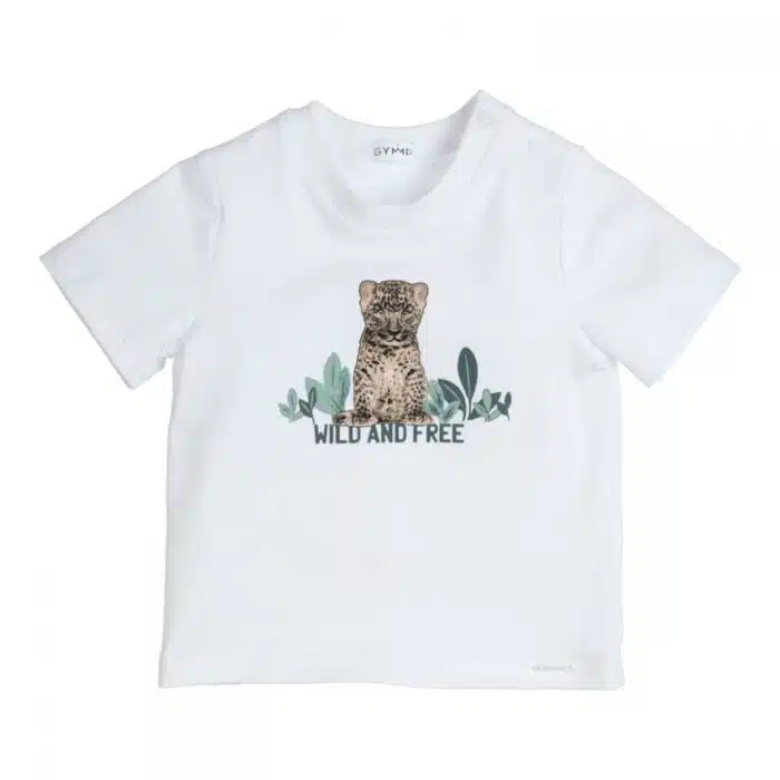 SALE Gymp t-shirt 'wild and free' wit