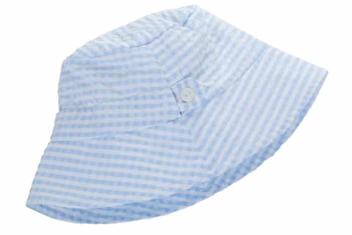 Patachou zomerhoedje met ruit wit/blauw - Afbeelding 3