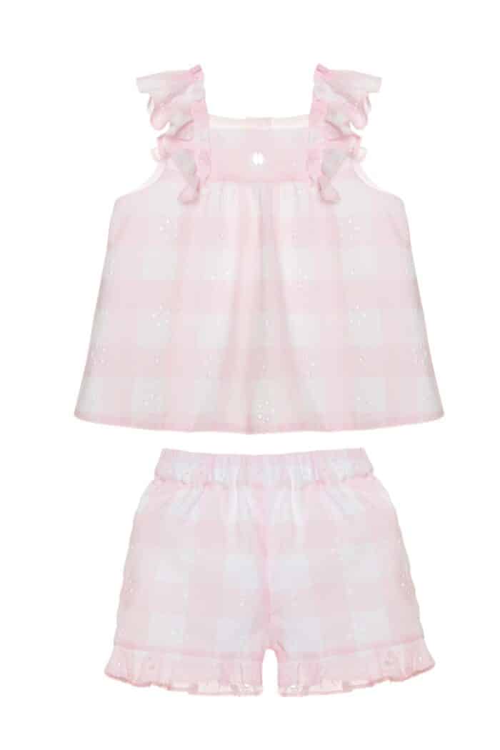 SALE Patachou kort setje roze/ruit