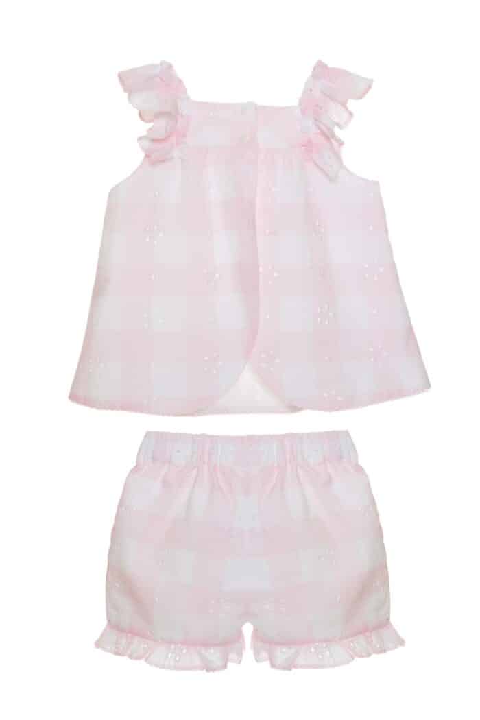 SALE Patachou kort setje roze/ruit - Afbeelding 2