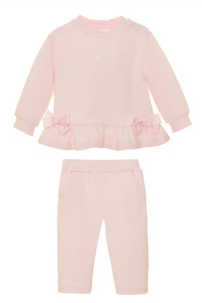 Patachou joggingpak met strikken roze