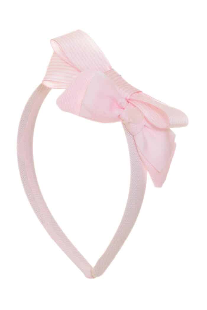 Patachou diadeem met strik roze