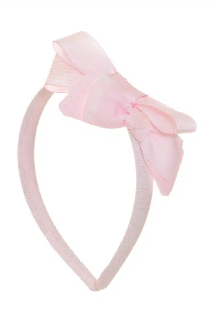 Patachou diadeem met strik roze