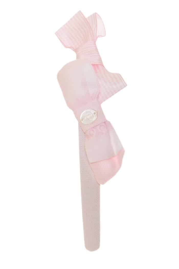 Patachou diadeem met strik roze - Afbeelding 2