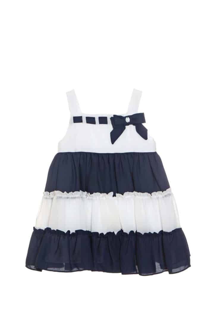 Patachou jurkje d.blauw/wit