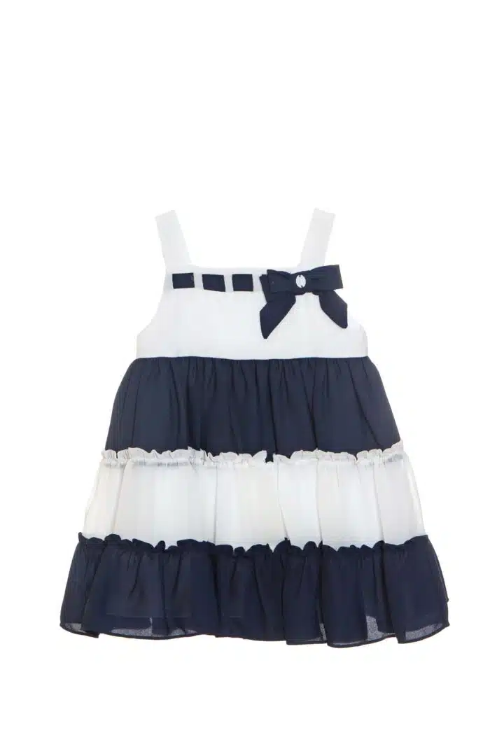 Patachou jurkje d.blauw/wit