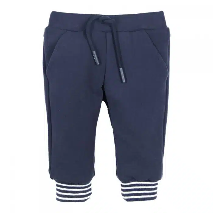 SALE Gymp jogging broek d.blauw/wit