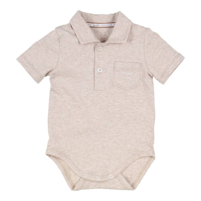 Gymp romper korte mouw beige