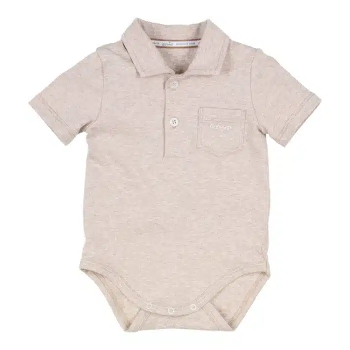 Gymp romper korte mouw beige