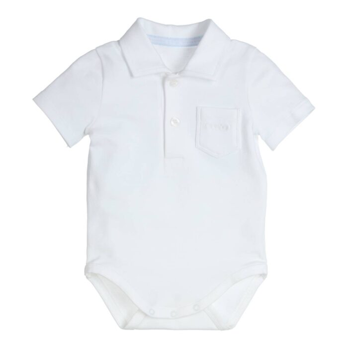 Gymp romper korte mouw boys wit
