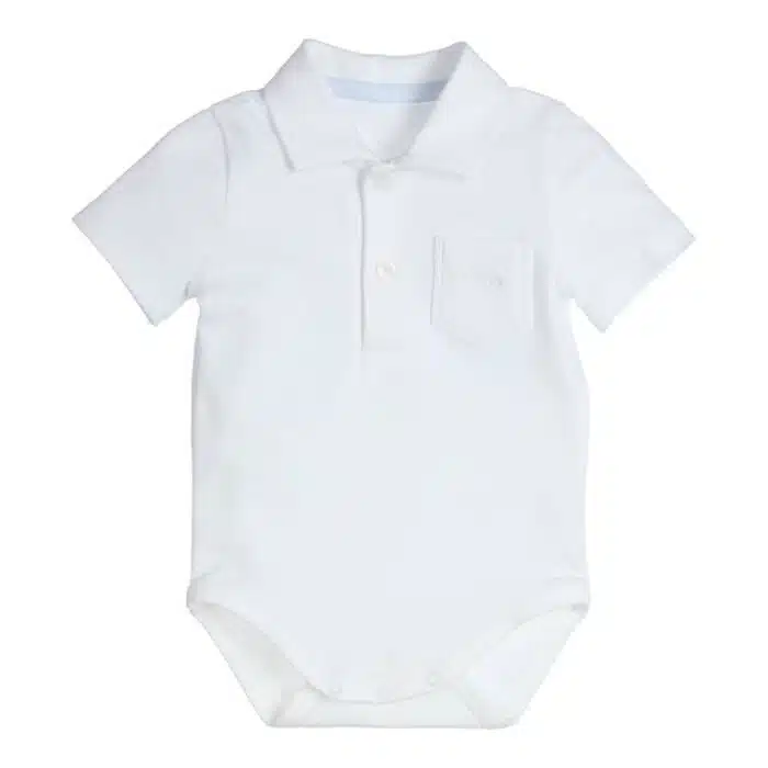 Gymp romper korte mouw boys wit
