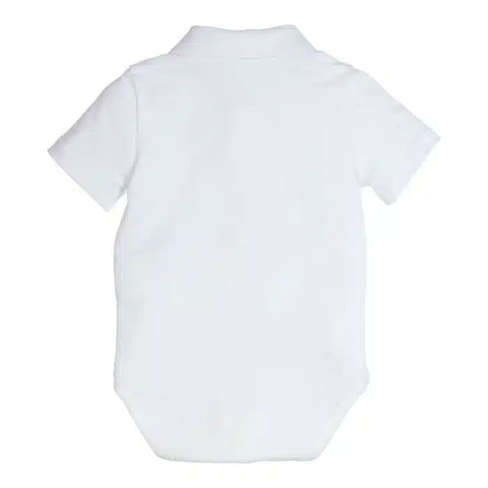 Gymp romper korte mouw boys wit - Afbeelding 2