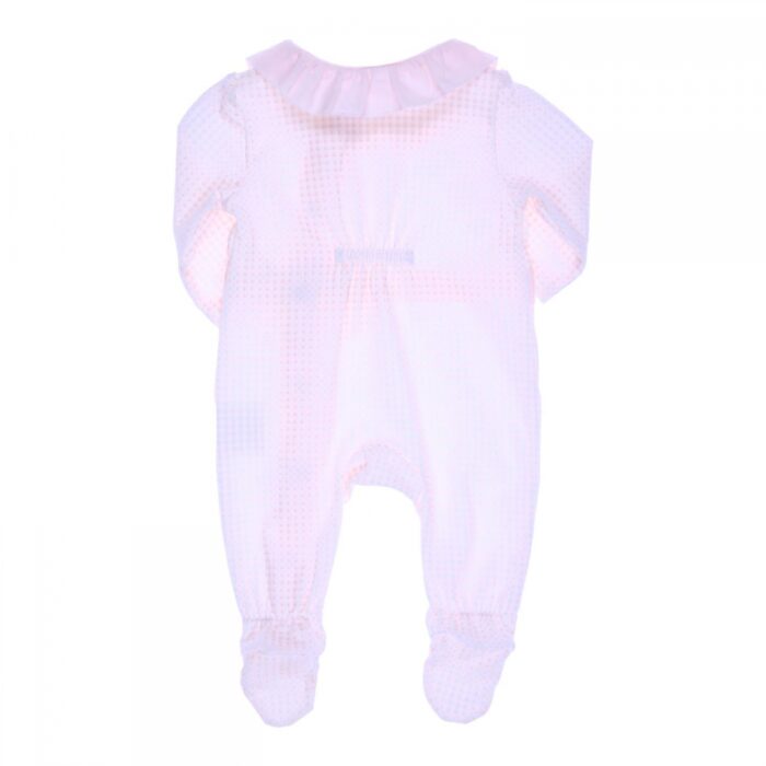 Gymp baby boxpak met ruit en strik roze - Afbeelding 2