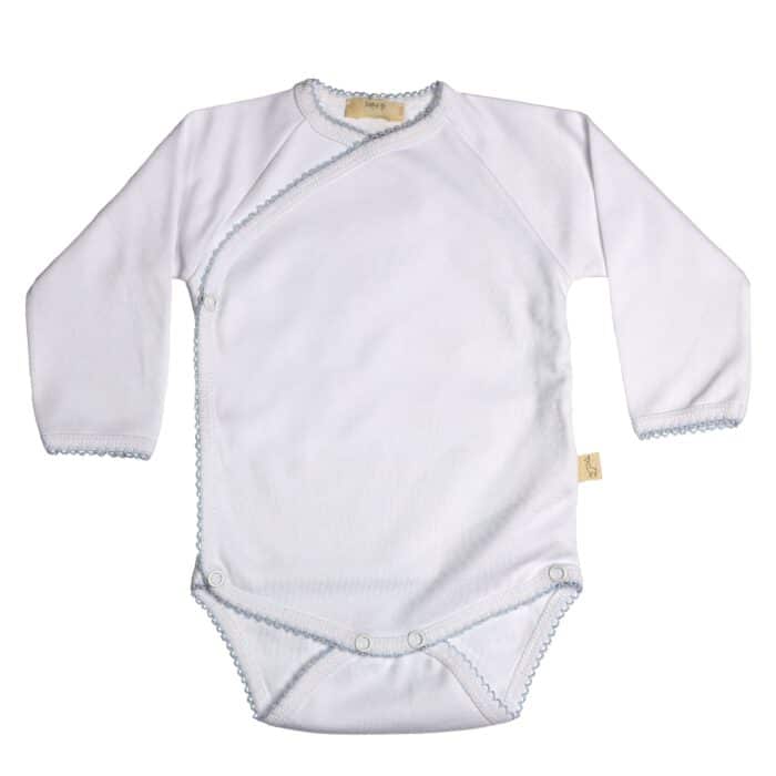 Baby gi basis romper wit/blauw