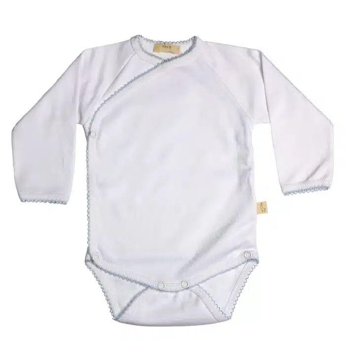 Baby gi basis romper wit/blauw