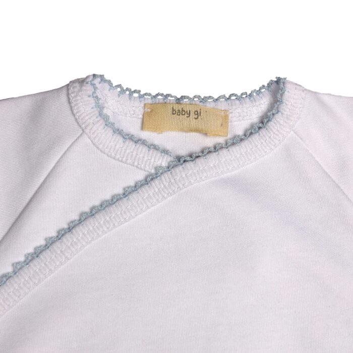 Baby gi basis romper wit/blauw - Afbeelding 2