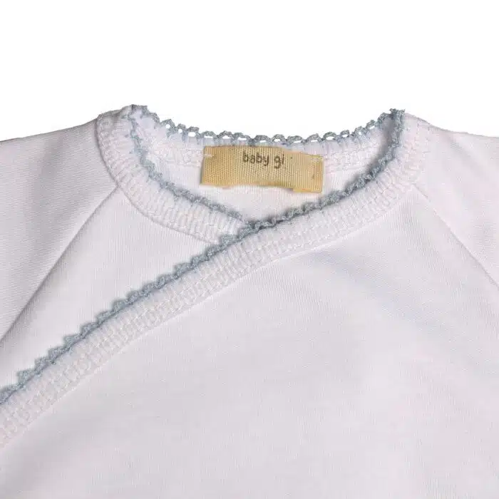 Baby gi basis romper wit/blauw - Afbeelding 2