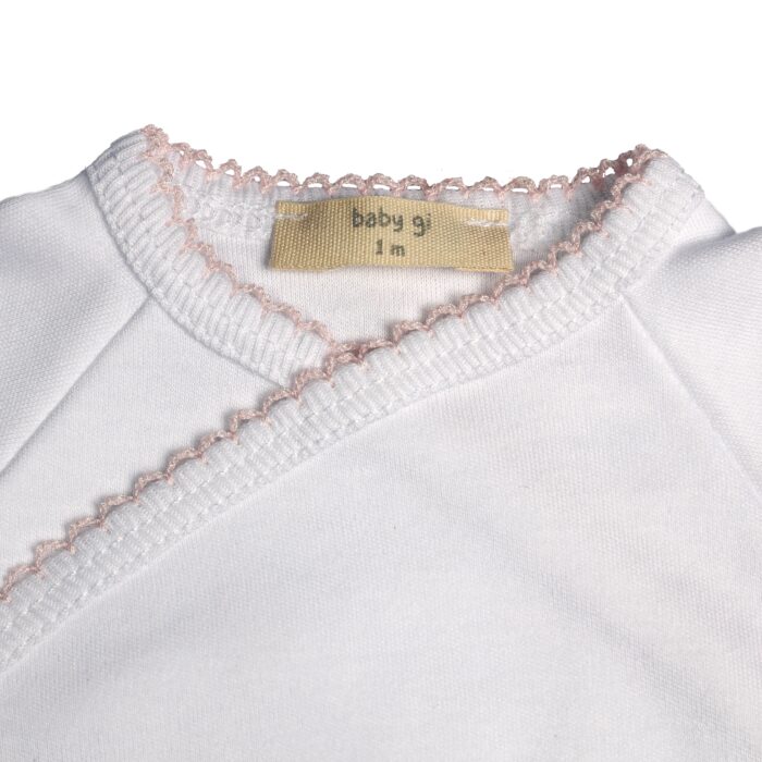Baby gi basis romper wit/roze - Afbeelding 2