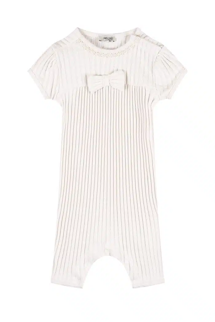 Le chic baby pakje met strik light cappuccino
