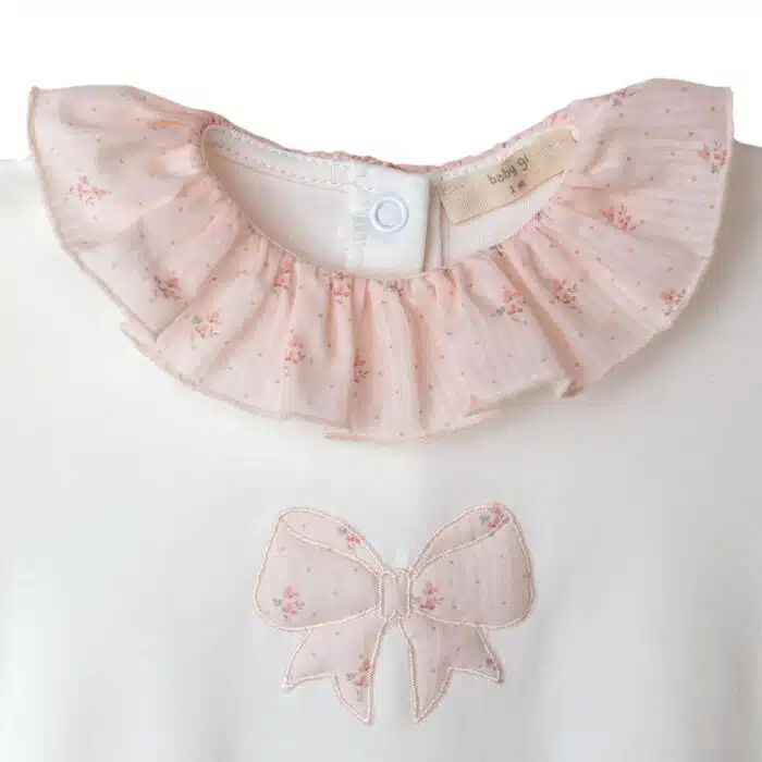 Baby gi boxpak flora met strik ivory - Afbeelding 2
