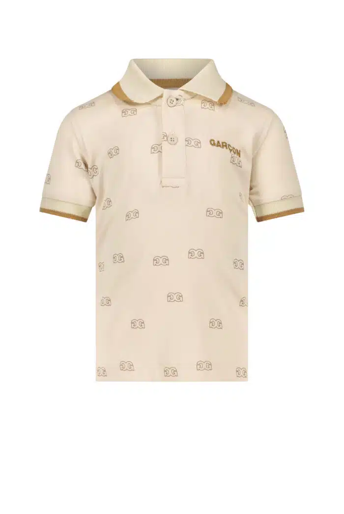 SALE Le chic garçon polo all over print light camel