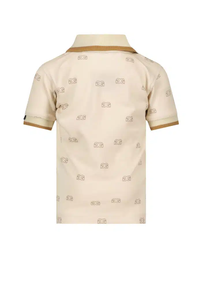 SALE Le chic garçon polo all over print light camel - Afbeelding 2