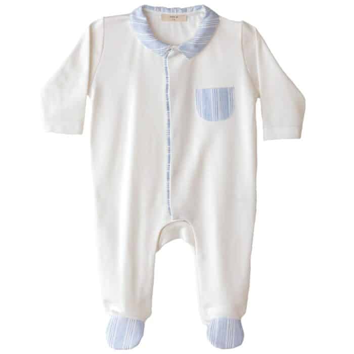 Baby gi boxpak met streep ivory (PT53B)