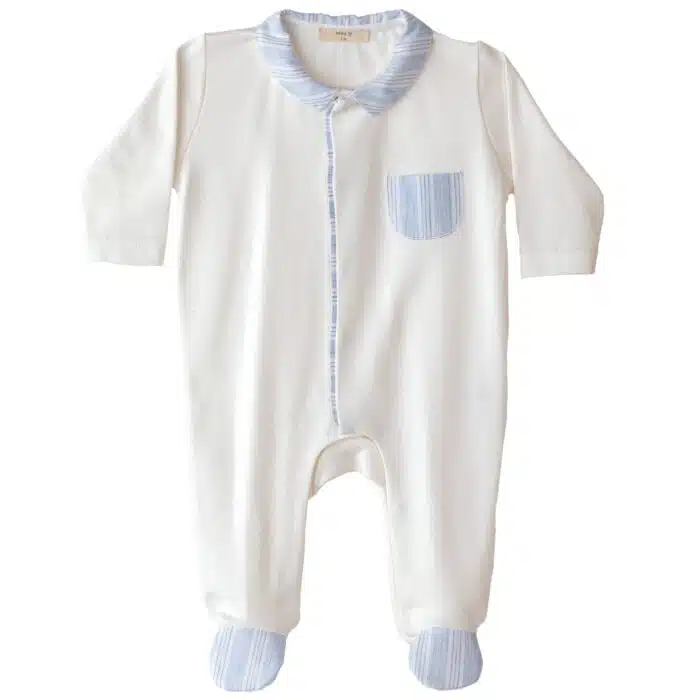 Baby gi boxpak met streep ivory (PT53B)