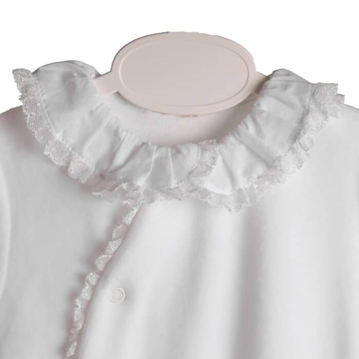 Baby gi boxpak velours met roezel wit - Afbeelding 3
