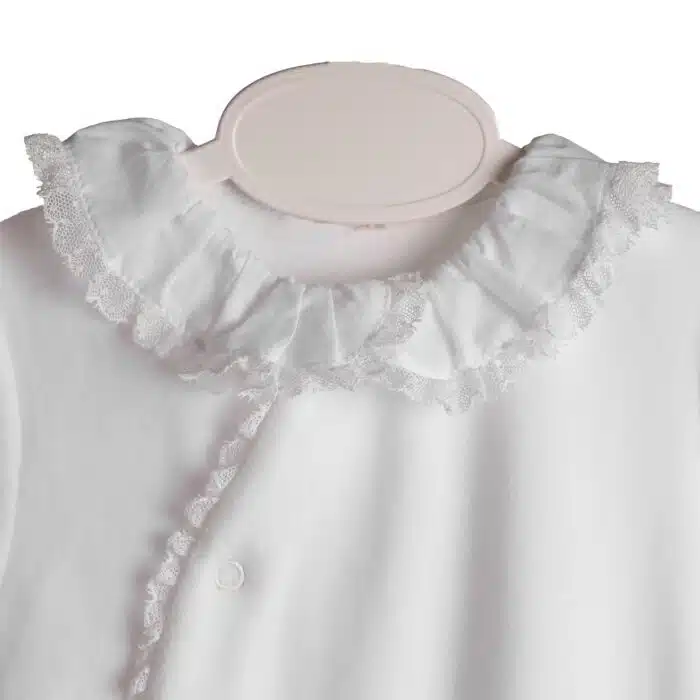 Baby gi boxpak velours met roezel wit - Afbeelding 3