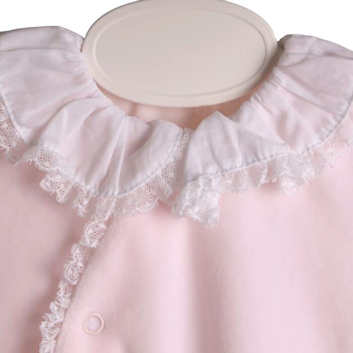Baby gi boxpak velours met roezel roze - Afbeelding 3