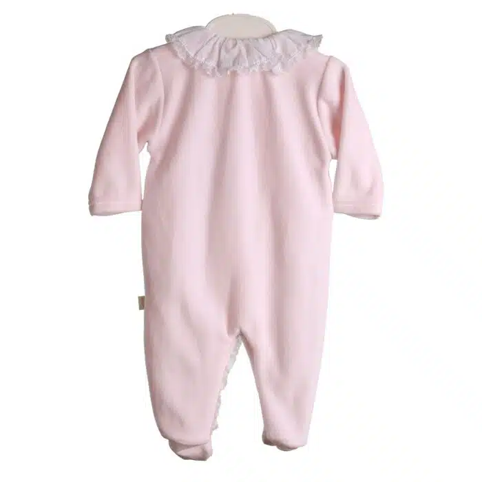 Baby gi boxpak velours met roezel roze - Afbeelding 2