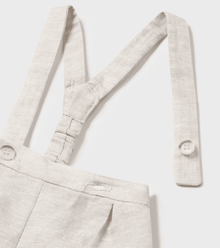 Mayoral baby linnen tuinpakje wit/beige - Afbeelding 3