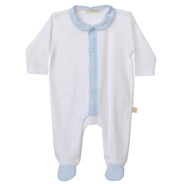 Baby gi boxpak met ruit wit/blauw