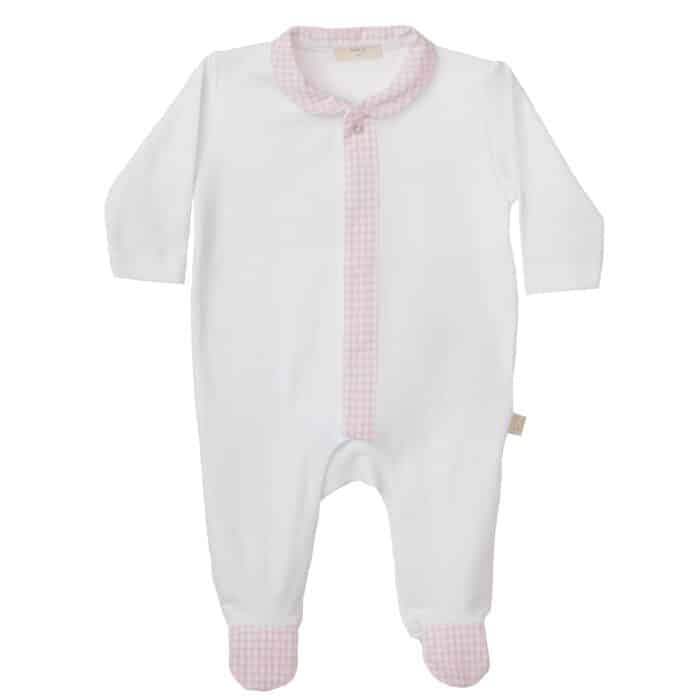 SALE Baby gi boxpak met ruit wit/roze