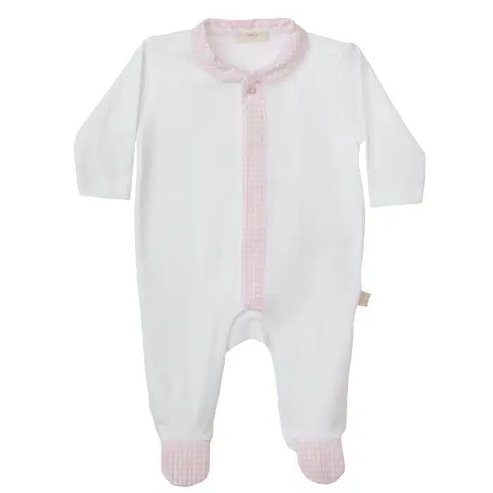 SALE Baby gi boxpak met ruit wit/roze