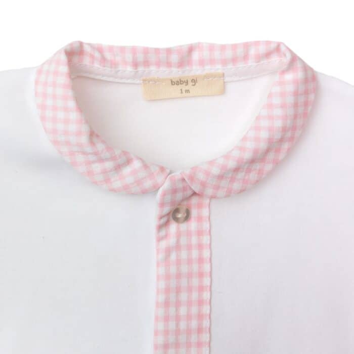 SALE Baby gi boxpak met ruit wit/roze - Afbeelding 2