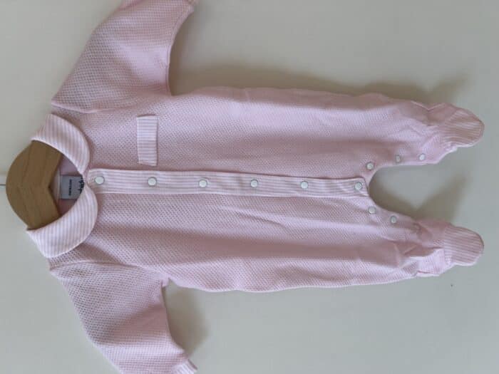SALE Babidu boxpak ronde kraag streep/roze