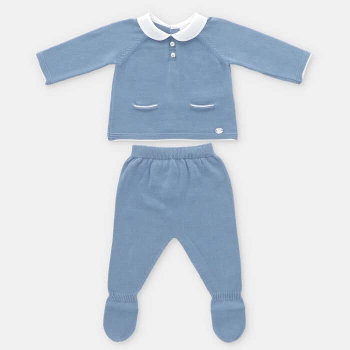 Martin Aranda gebreid pakje 10226 jeans blauw
