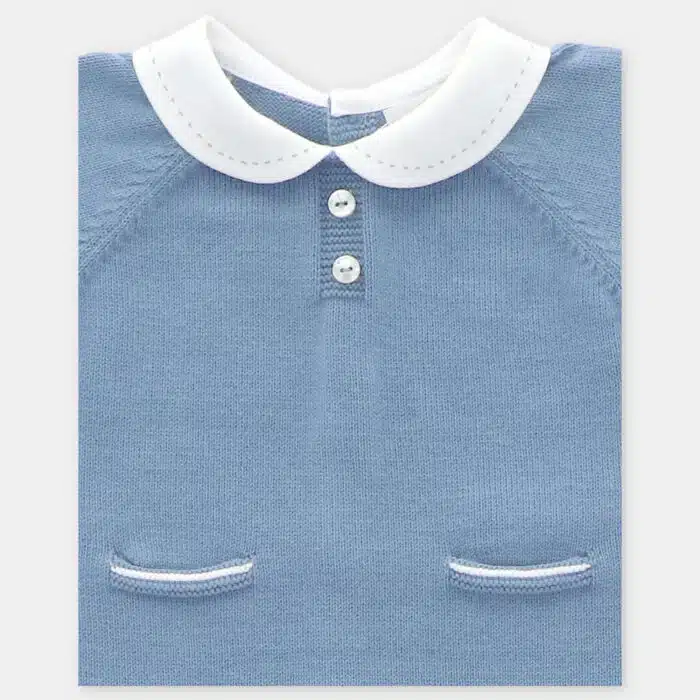 Martin Aranda gebreid pakje 10226 jeans blauw - Afbeelding 3