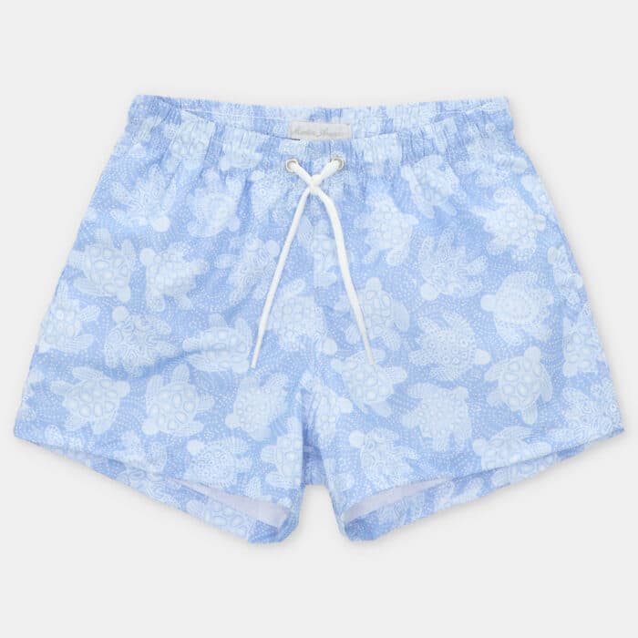 Martin Aranda zwembroek met schildpad blauw