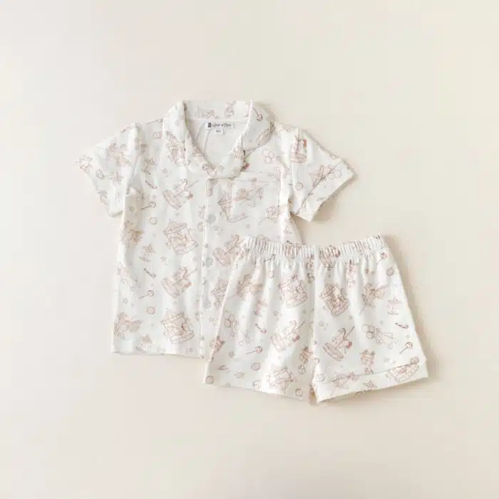 SALE House of bears korte pyjama carousel beige
