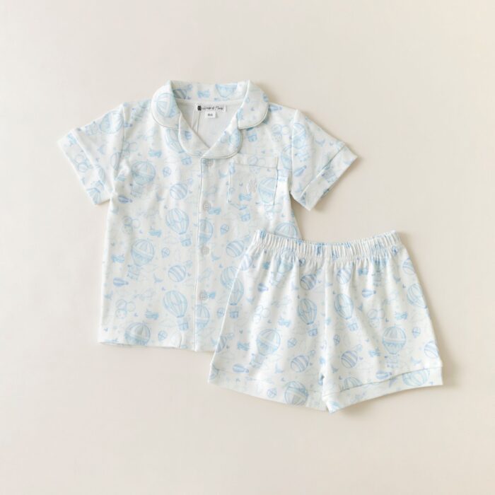 SALE House of bears korte pyjama luchtballon blauw